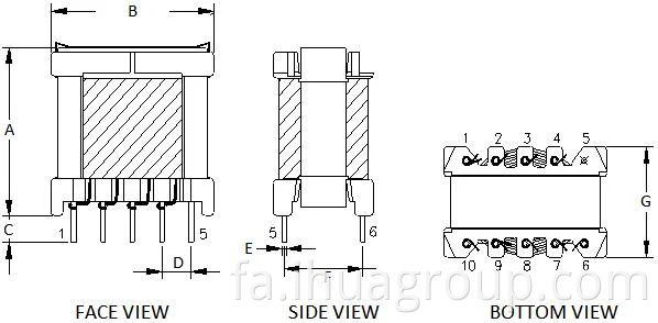 قابلیت اطمینان بیشتر EF TYPE SWITCHING حالت سوئیچینگ فرکانس بالا پالس صوتی ترانسفورماتور صوتی
